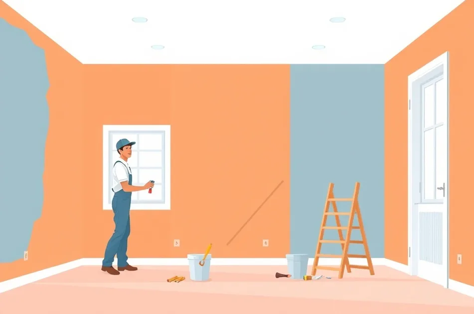 Intérieur rénové après travaux de peinture à Bayonne